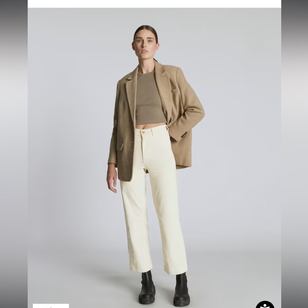 Everlane Corduroy Wide Leg Pant, 4, Canvas